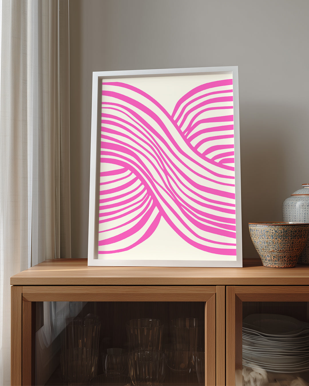 Woven Pink Poster Tablosu