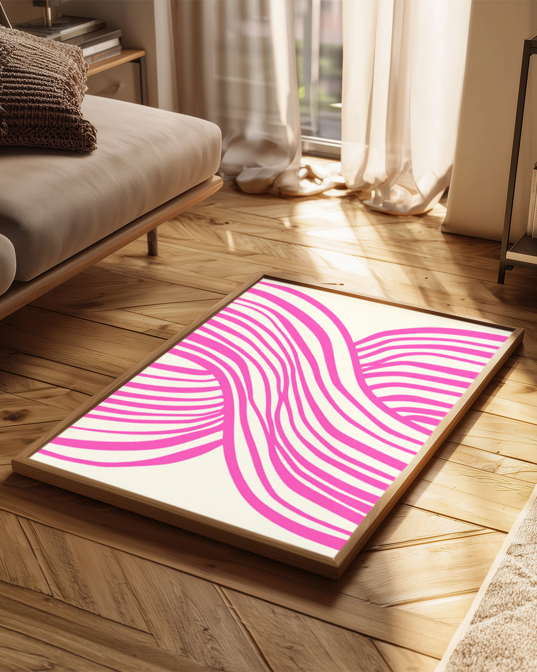 Woven Pink Poster Tablosu
