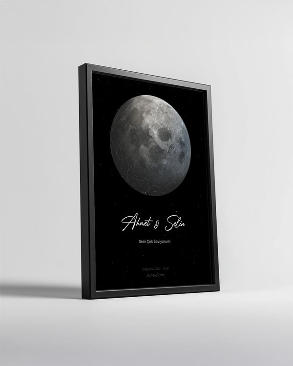 Sky Star Map Poster Table (Moon)