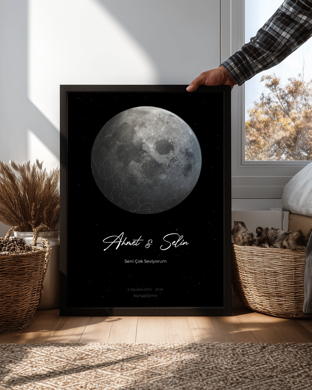 Sky Star Map Poster Table (Moon)