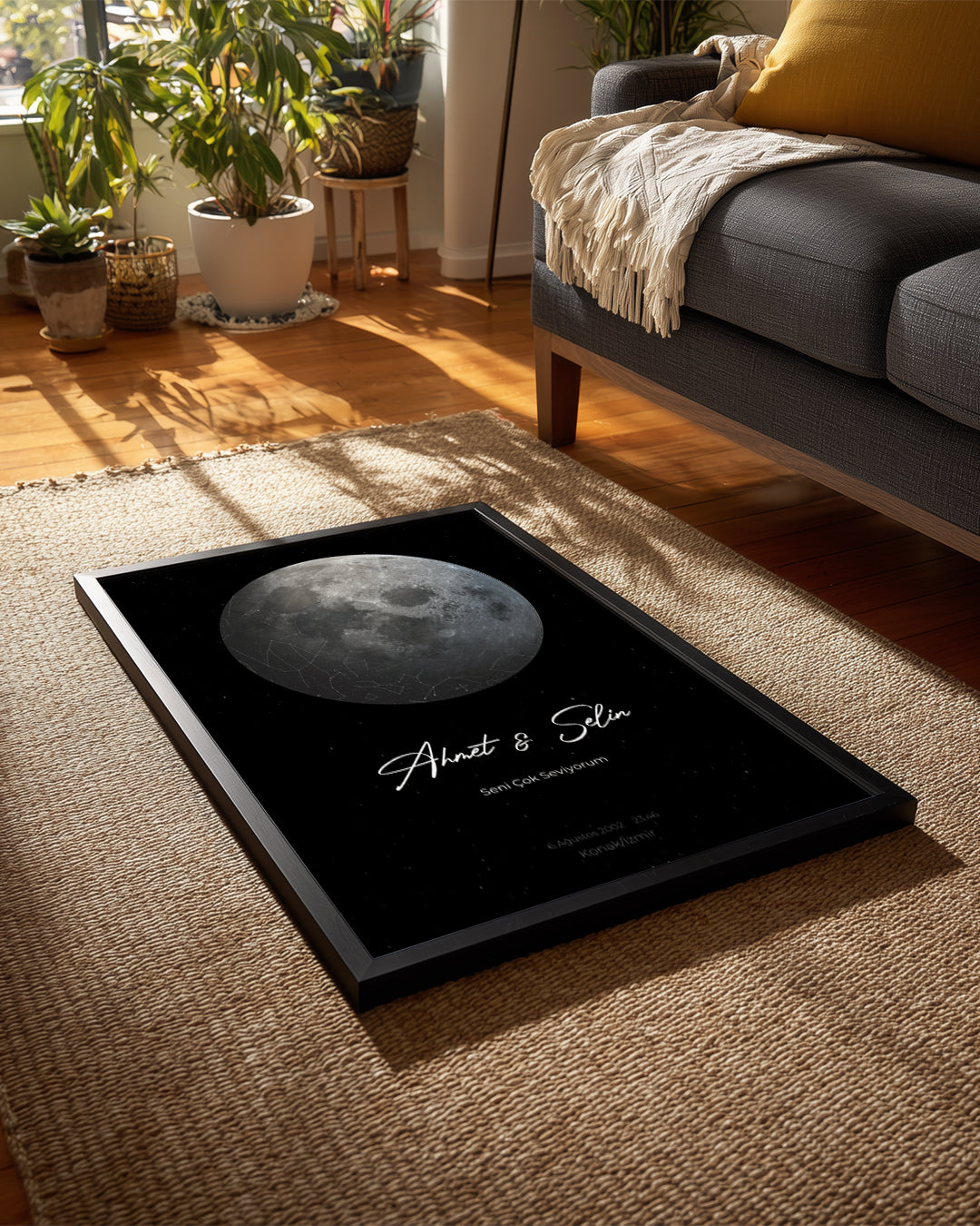 Sky Star Map Poster Table (Moon)