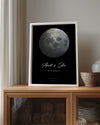 Sky Star Map Poster Table (Moon)