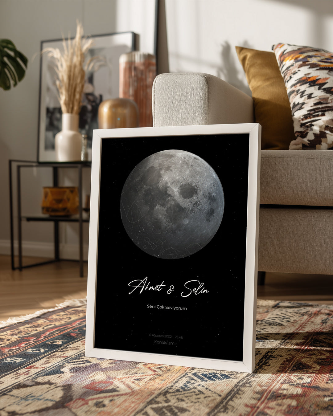 Sky Star Map Poster Table (Moon)