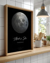 Sky Star Map Poster Table (Moon)