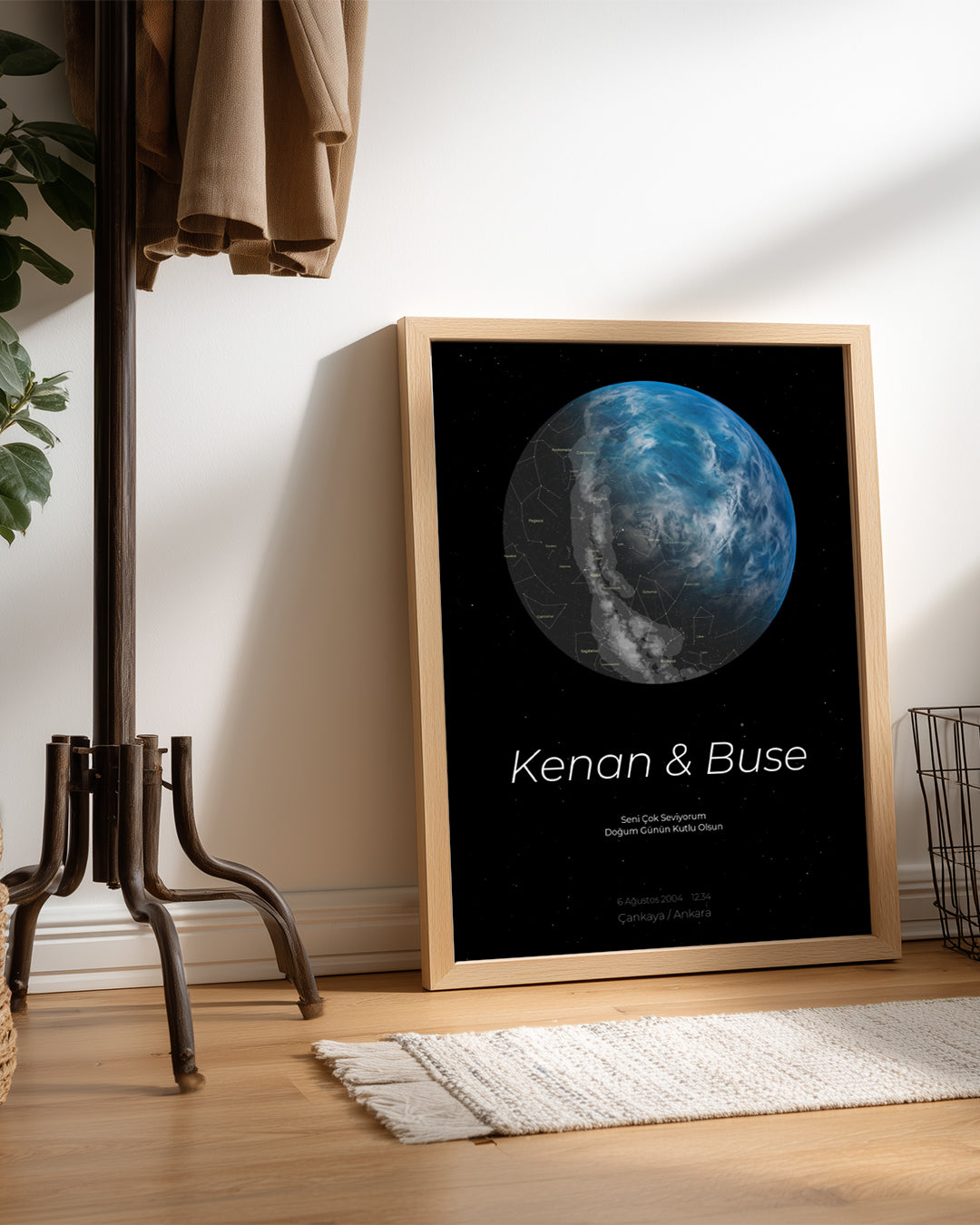 Sky Star Map Poster Table (World)