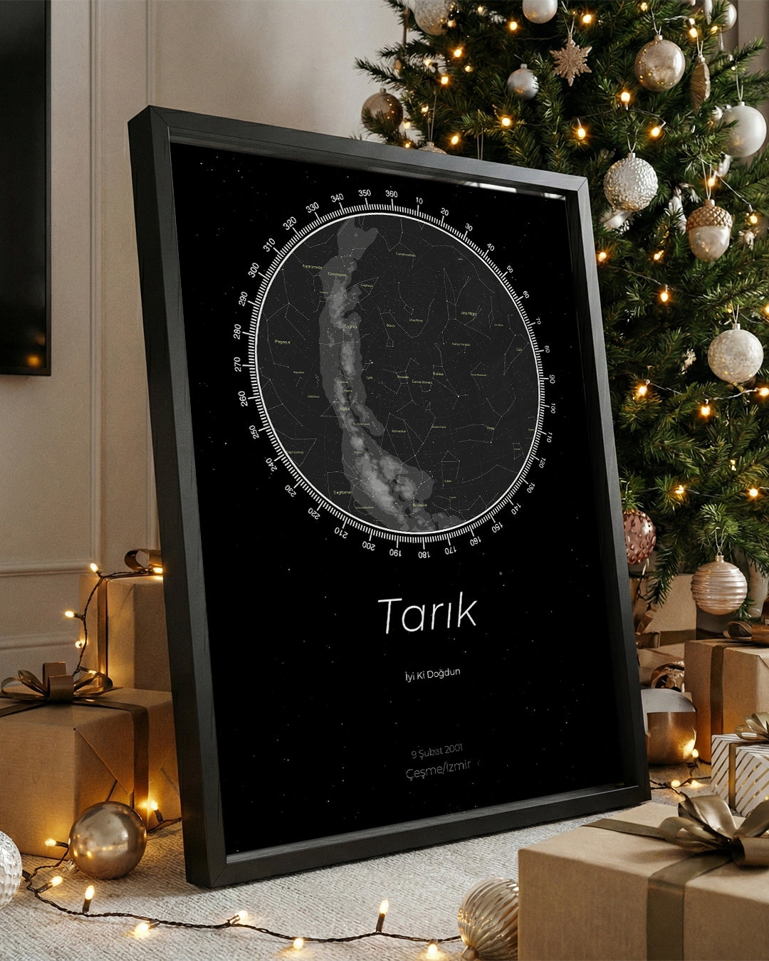 Sky Star Map Poster Table (Compass)