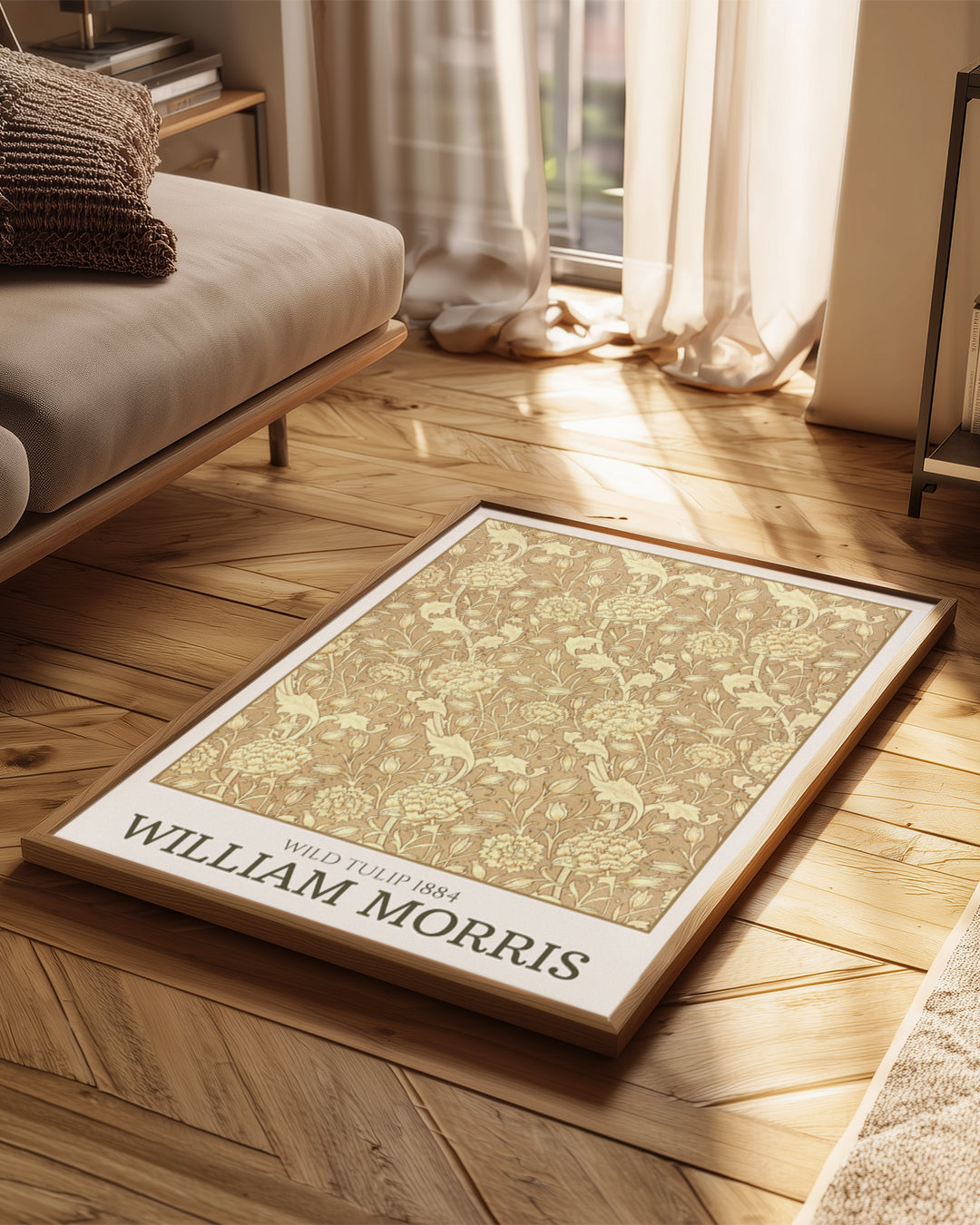 Yaban Lalesi Deseni - Doğal Çiçek Motifi Tasarımı Poster Tablosu
