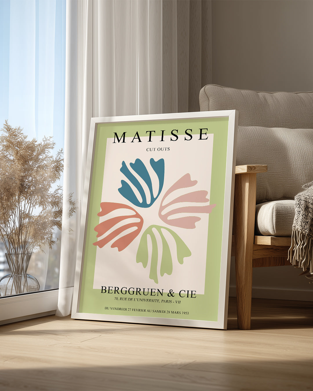Yapraklar Üstünde Soyut Kompozisyon - Henri Matisse - 1953 Poster Tablosu