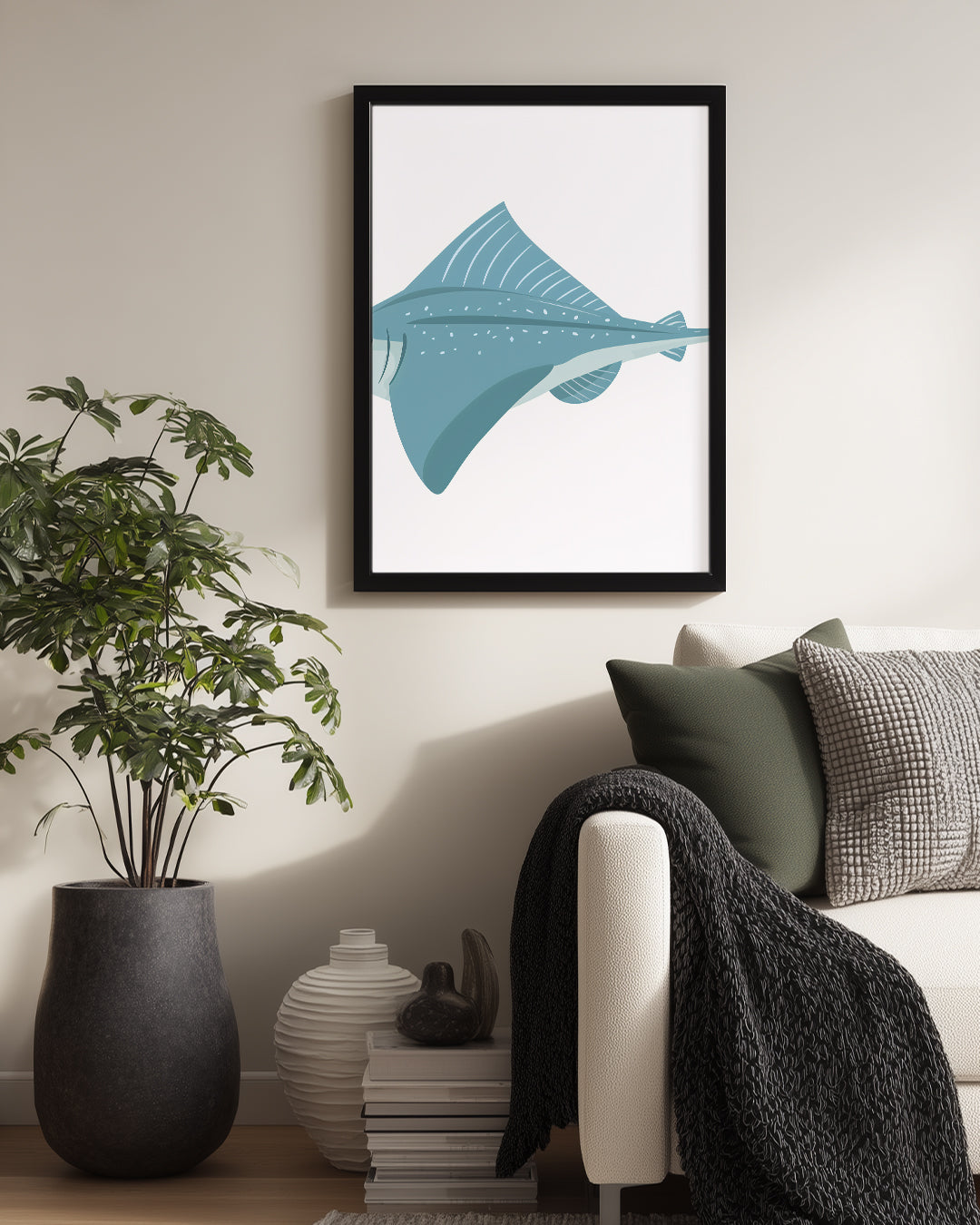 Yaygın Balığı - Düz Gövde Yapısı Poster Tablosu