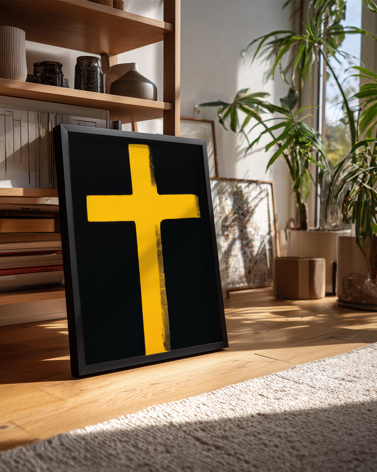 Yellow Cross Poster Tablosu