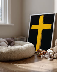 Yellow Cross Poster Tablosu