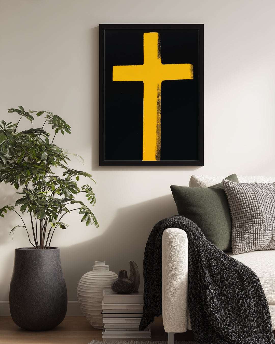 Yellow Cross Poster Tablosu