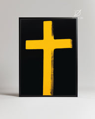 Yellow Cross Poster Tablosu
