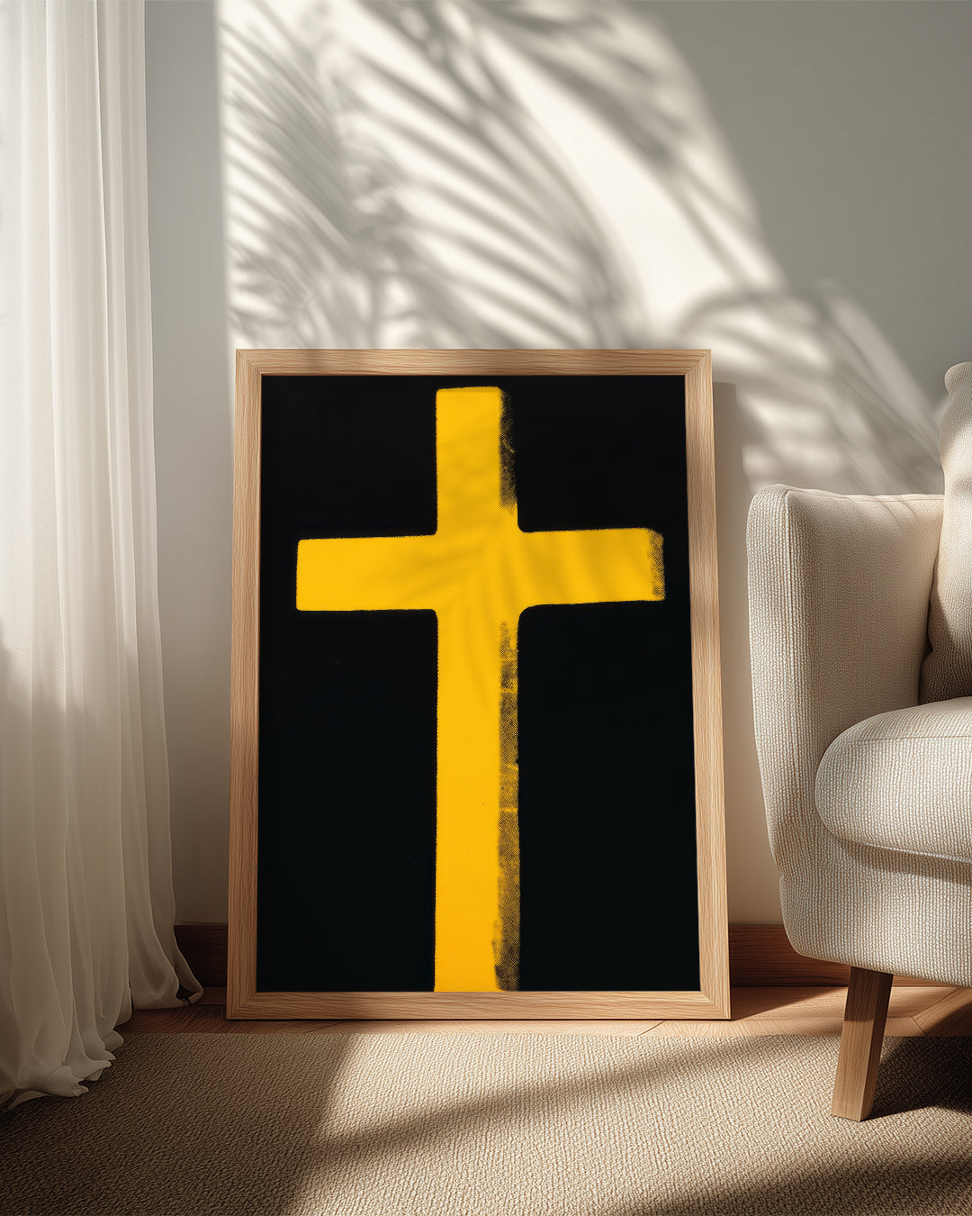 Yellow Cross Poster Tablosu