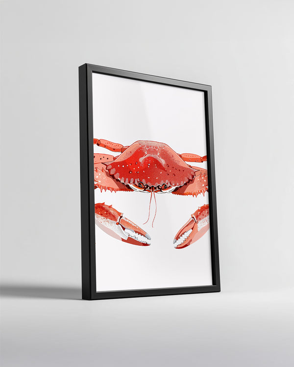 Yengeç - Kırmızı Kabuk Deseni Poster Tablosu