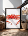 Yengeç - Kırmızı Kabuk Deseni Poster Tablosu