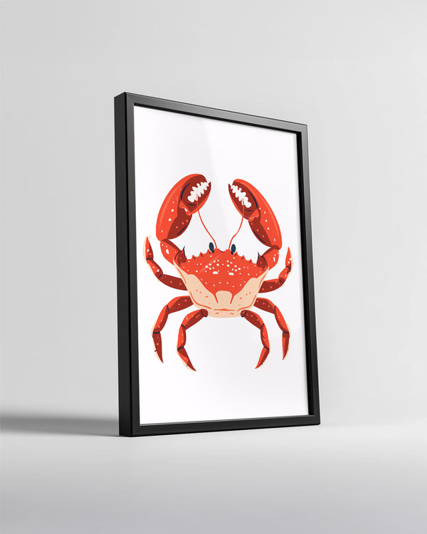 Yengeç - Kırmızı Shell Deseni Poster Tablosu