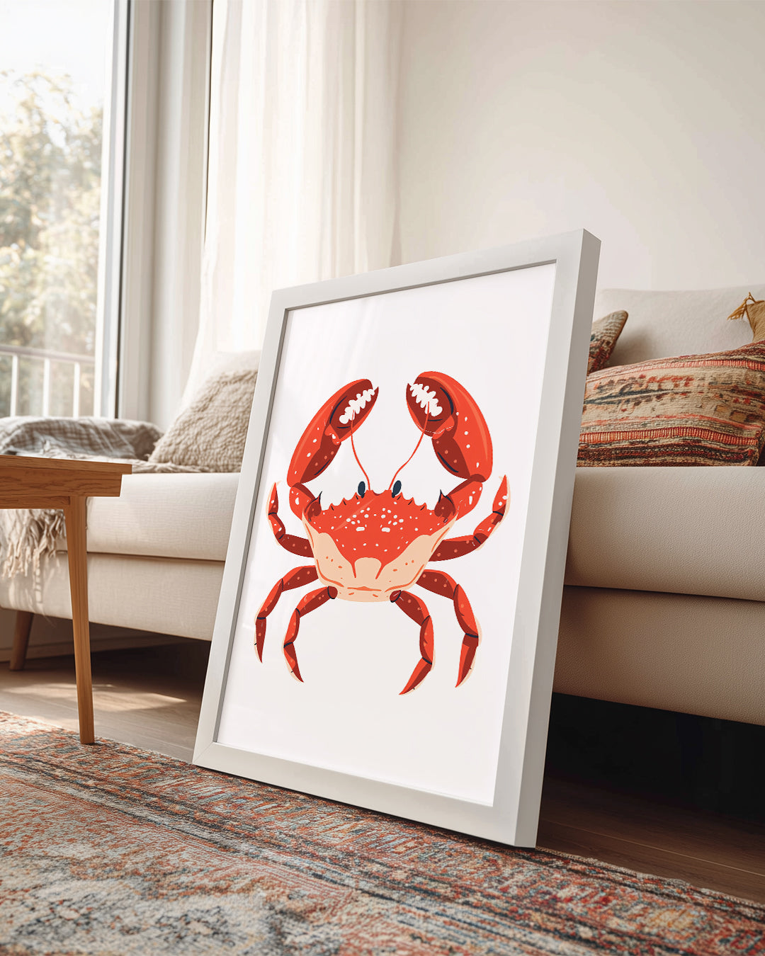 Yengeç - Kırmızı Shell Deseni Poster Tablosu