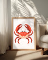 Yengeç - Kırmızı Shell Deseni Poster Tablosu