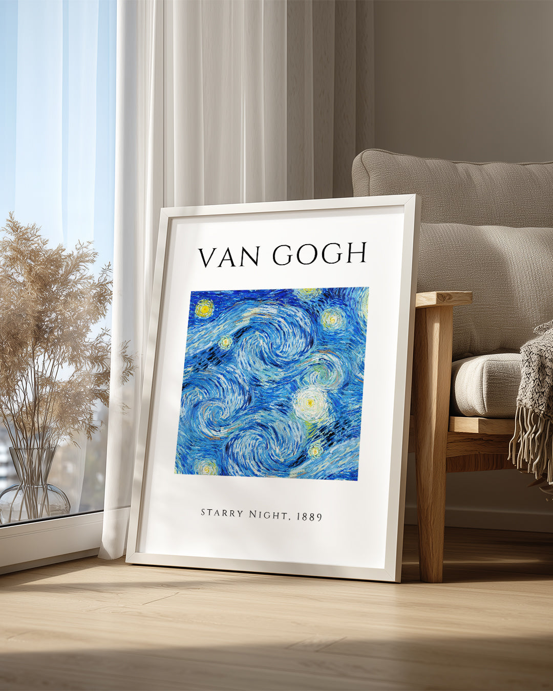 Yıldızlı Gece - Vincent van Gogh - 1889 Poster Tablosu