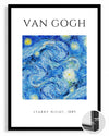 Yıldızlı Gece - Vincent van Gogh - 1889 Poster Tablosu