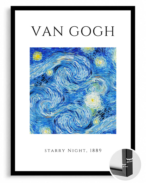 Yıldızlı Gece - Vincent van Gogh - 1889 Poster Tablosu