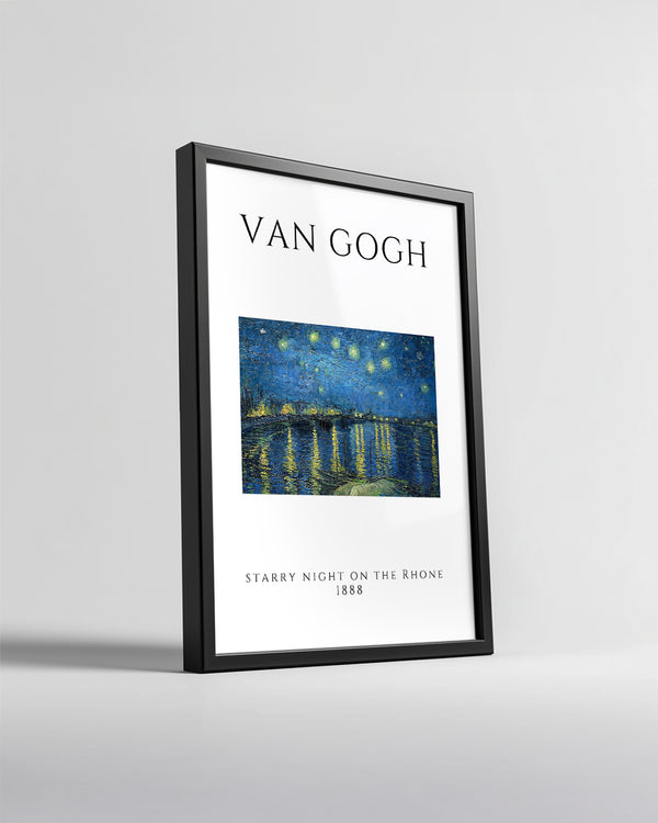 Yıldızlı Gece Rhône Üzerinde - Vincent van Gogh - 1888 Poster Tablosu