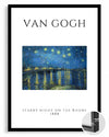 Yıldızlı Gece Rhône Üzerinde - Vincent van Gogh - 1888 Poster Tablosu