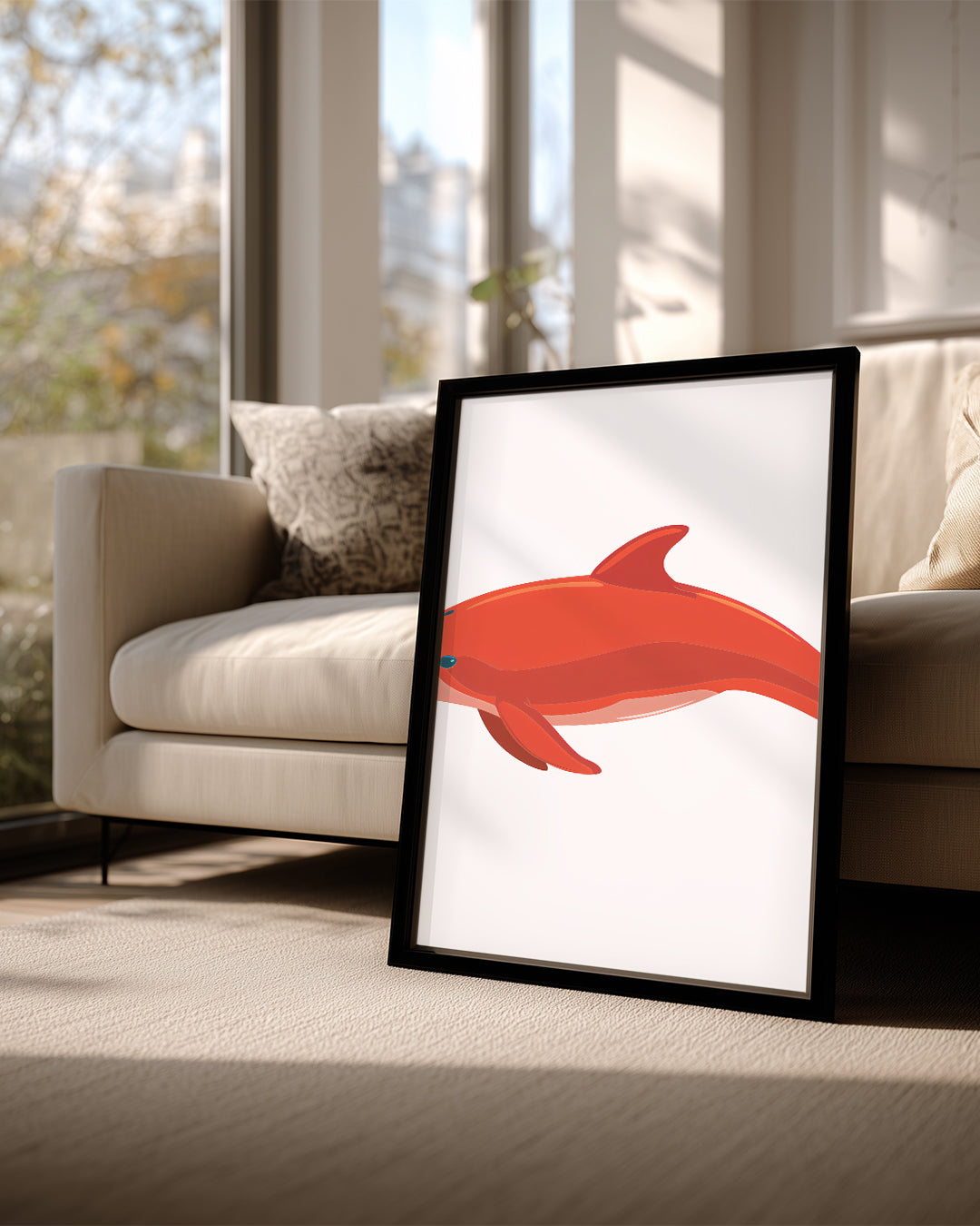 Yunus - Canlı Kırmızı Renk Poster Tablosu