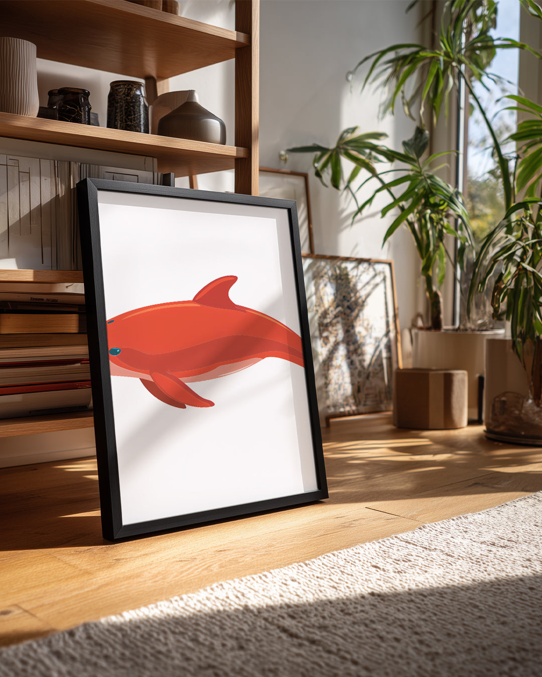Yunus - Canlı Kırmızı Renk Poster Tablosu