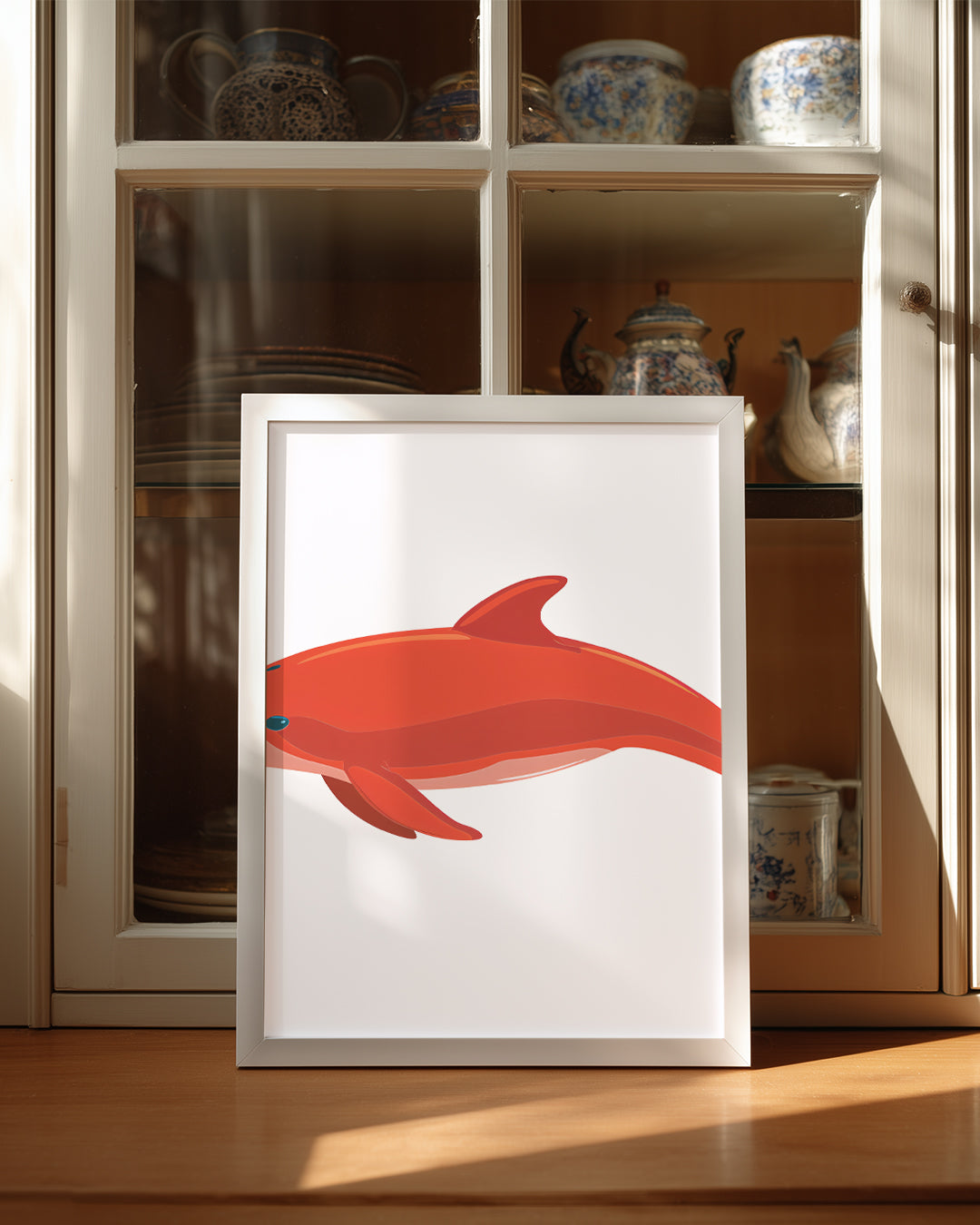 Yunus - Canlı Kırmızı Renk Poster Tablosu