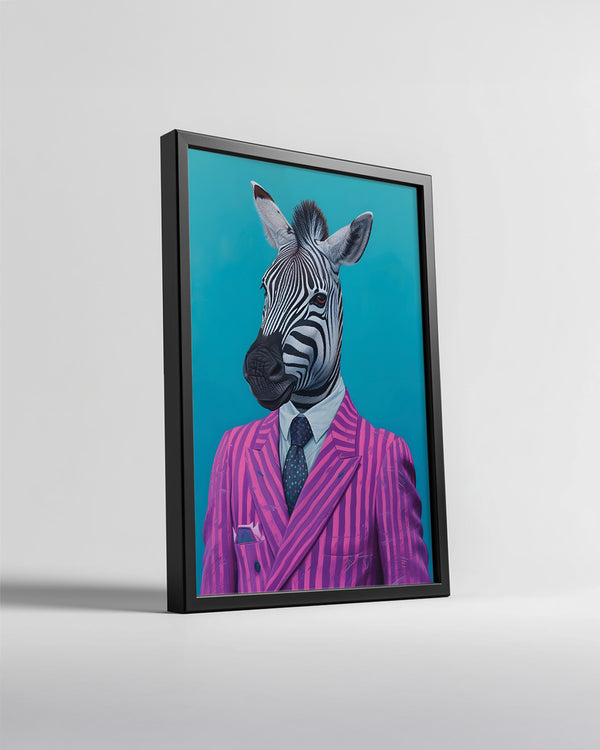 Zebra - Şık Takım Elbise Poster Tablosu