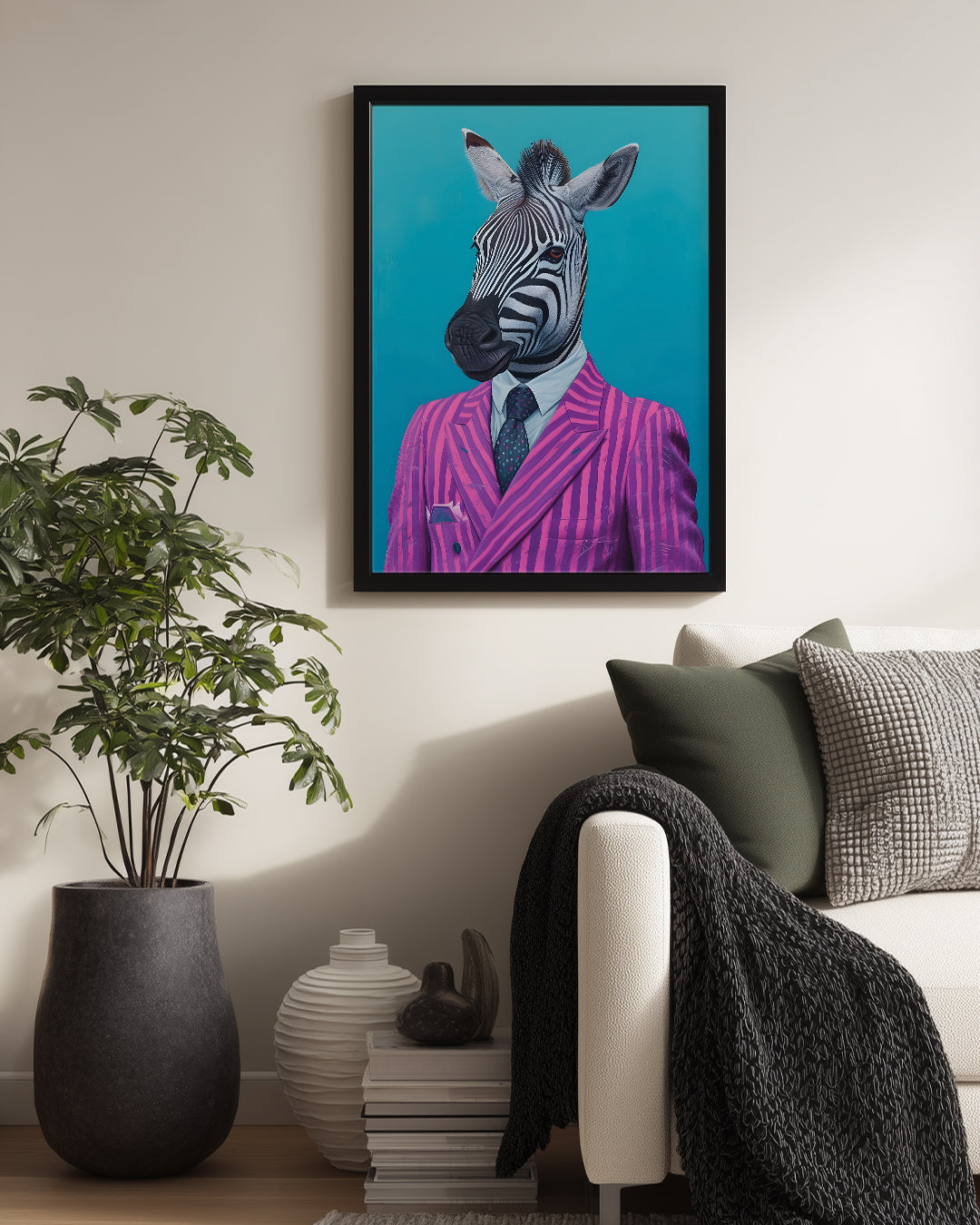Zebra - Şık Takım Elbise Poster Tablosu