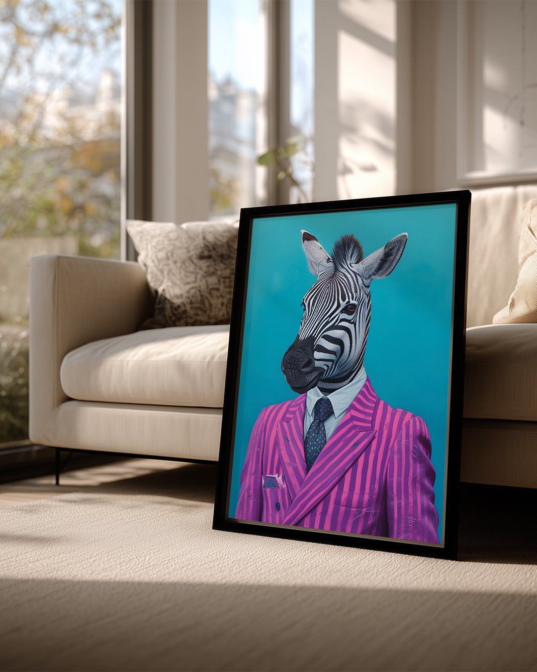 Zebra - Şık Takım Elbise Poster Tablosu