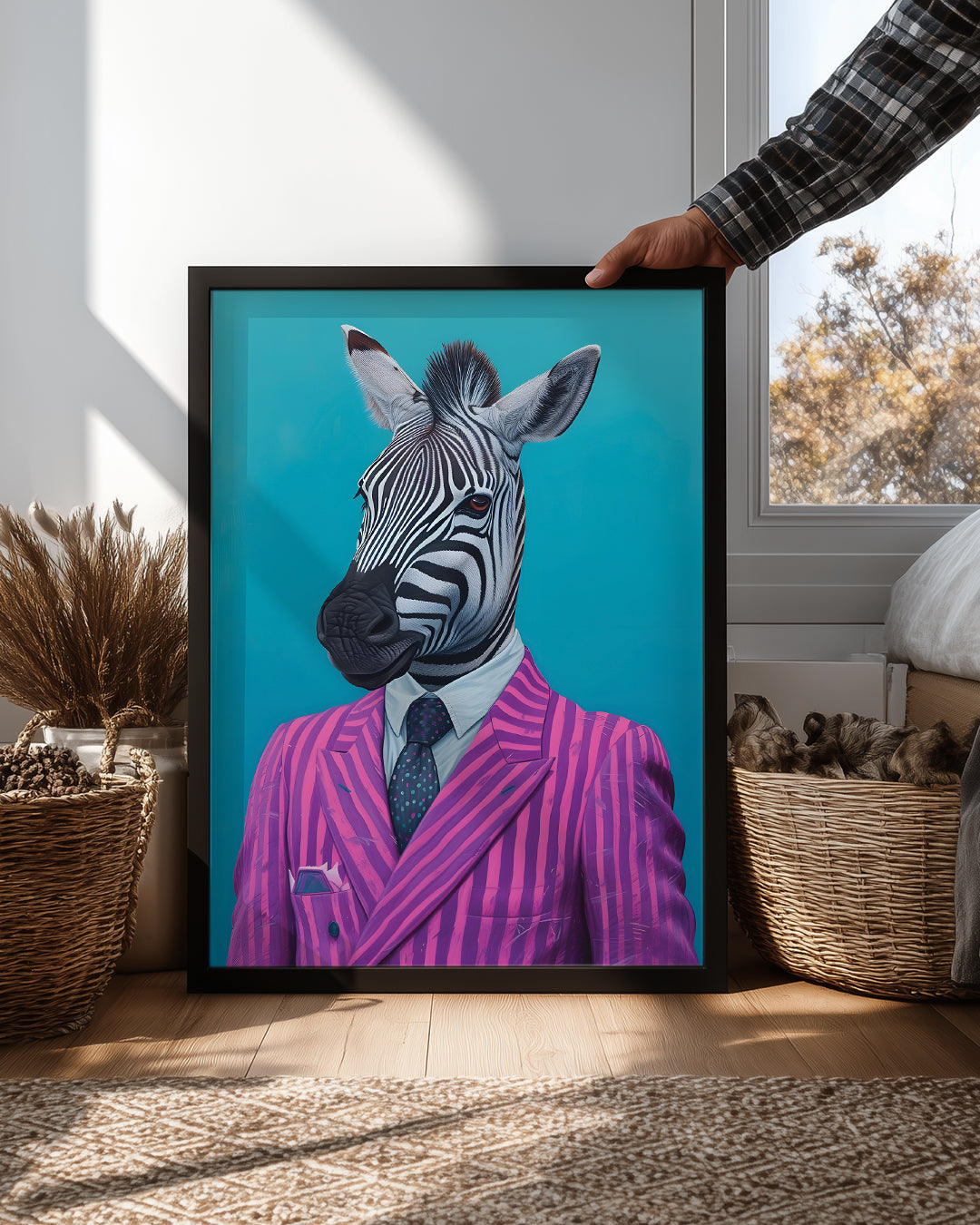 Zebra - Şık Takım Elbise Poster Tablosu