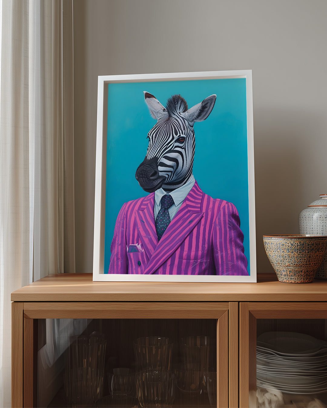 Zebra - Şık Takım Elbise Poster Tablosu