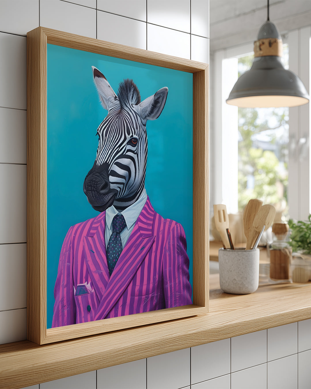 Zebra - Şık Takım Elbise Poster Tablosu