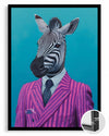 Zebra - Şık Takım Elbise Poster Tablosu