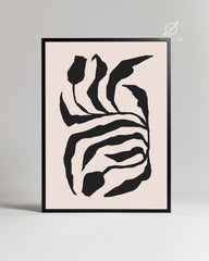 Zebra Flora Poster Tablosu