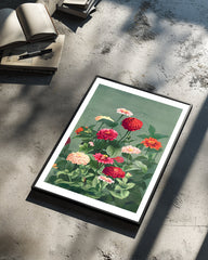 Zinnia Garden Poster Tablosu