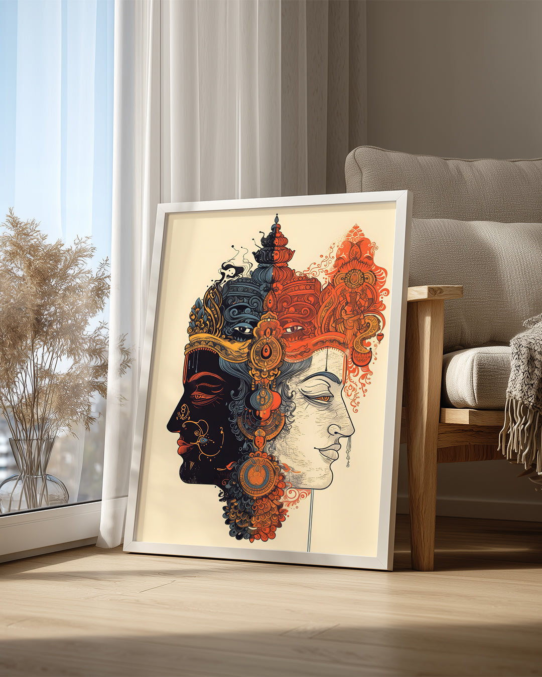 Zıt Renkli Yüzler - Sanatsal İki Yüz Tasarımı Poster Tablosu