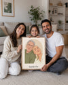 Kişiye Özel İsimli Baba Minimal Çizim Poster Tablosu