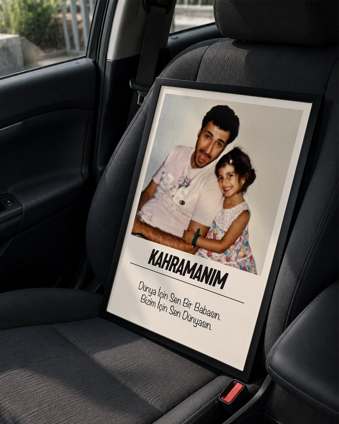 Kahramanım Babama Özel Fotoğraflı Poster Tablosu