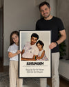 Kahramanım Babama Özel Fotoğraflı Poster Tablosu