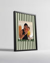 Daddy & Me Çizgili Babama Özel Fotoğraflı Poster Tablosu