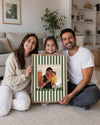 Daddy & Me Çizgili Babama Özel Fotoğraflı Poster Tablosu