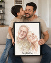 Kişiye Özel İsimli Baba Suluboya Çizim Poster Tablosu