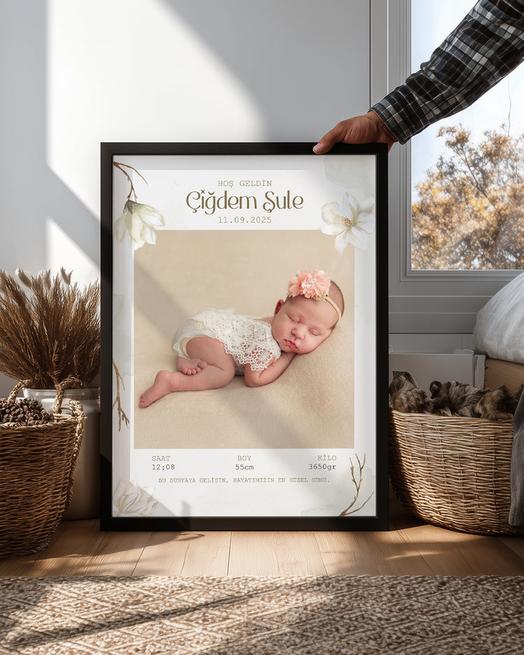 Hayatımıza Hoş Geldin – Bebek Poster Tablo