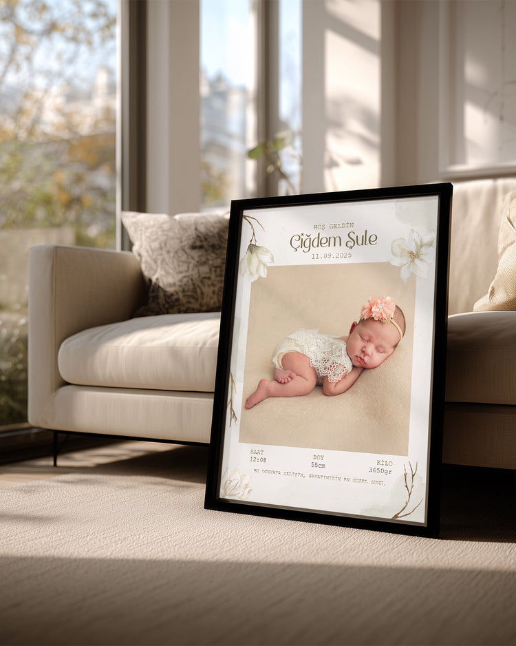 Hayatımıza Hoş Geldin – Bebek Poster Tablo