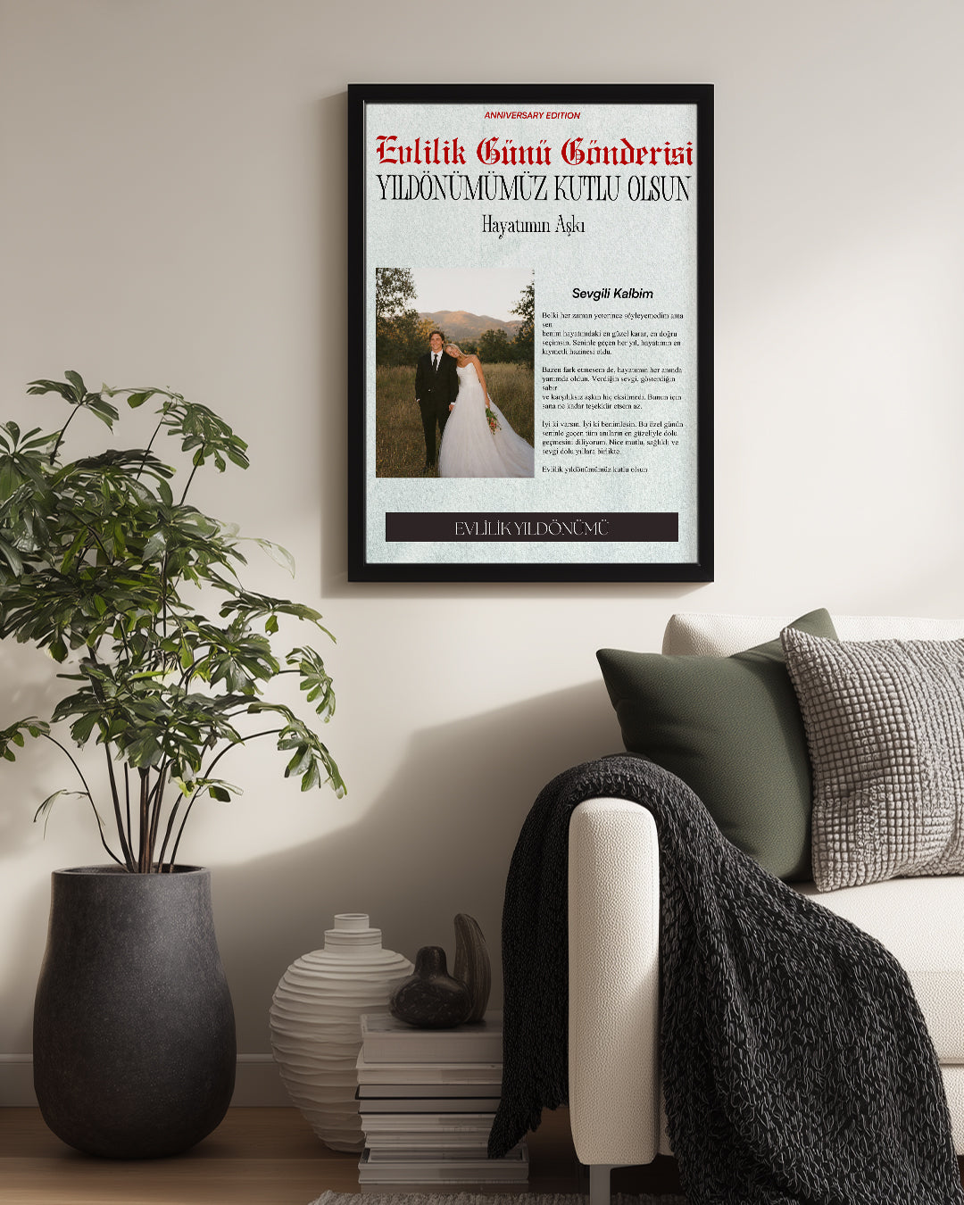 Yıldönümü Gazete Manşet Tasarımlı Poster Tablosu